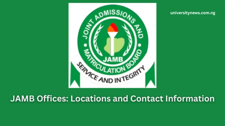 Jamb Offices: Locations and contact information