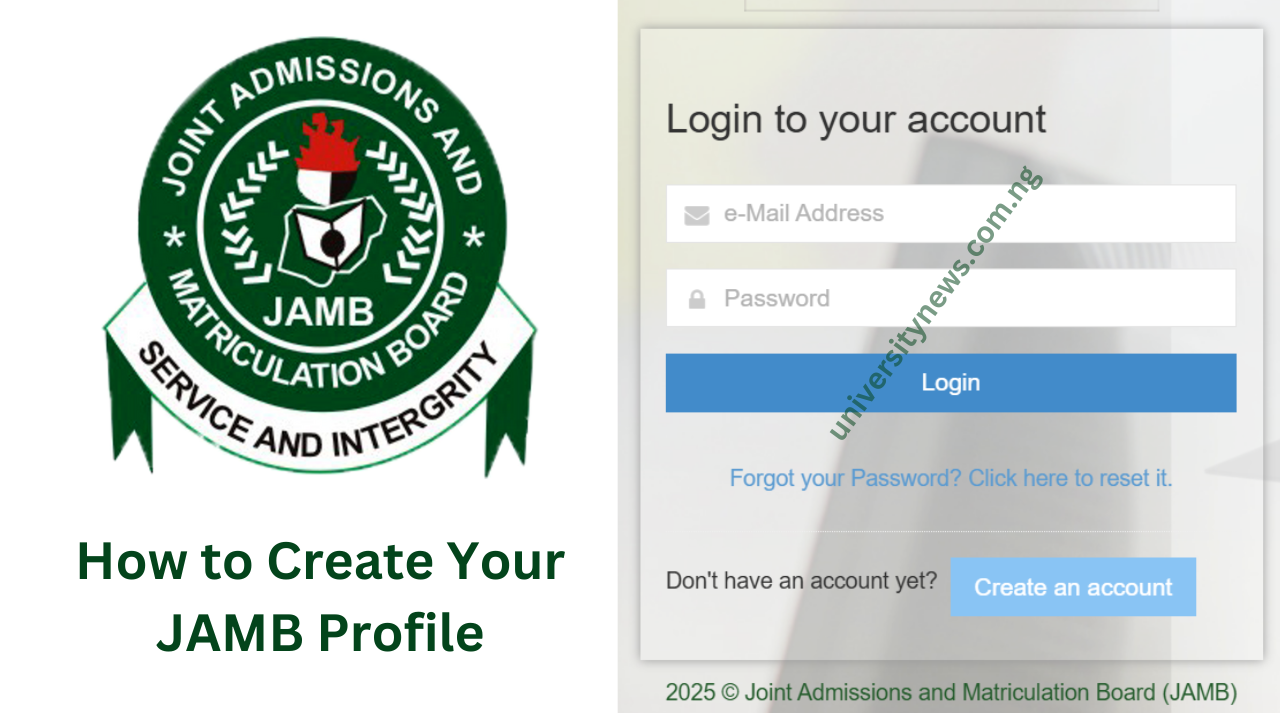 Create Your JAMB Profile