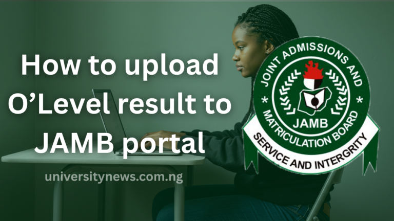 How to upload O’Level result to JAMB portal